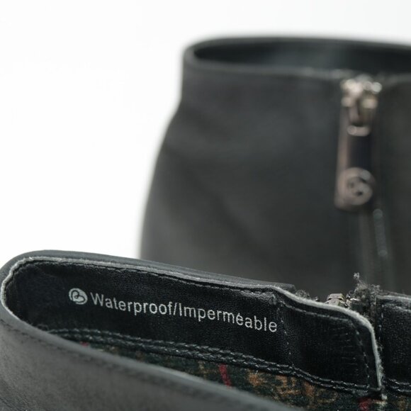 Blondo Womens Nelli Boot Size 9.5 Black Leather Waterproof Mid Block Heel Bootie - Picture 12 of 13
